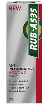 Packaging of RUB A535™ Anti-Inflammatory Heating Cream