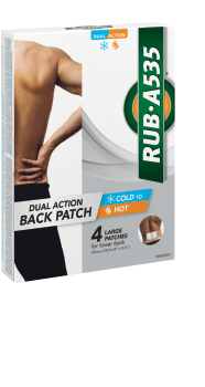 Packaging of RUB·A535™ Dual Action Back Patches