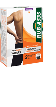 Packaging of RUB·A535™ ProHeat™ Back Wraps