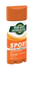 Packaging of RUB·A535™ Sport Ultra Heat Glide-on Cream