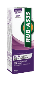 Packaging of RUB·A535™ Ultra Strength No Odour Cream