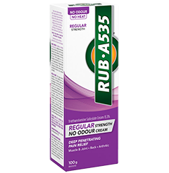 Packaging of RUB·A535™ Regular Strength No Odour Cream